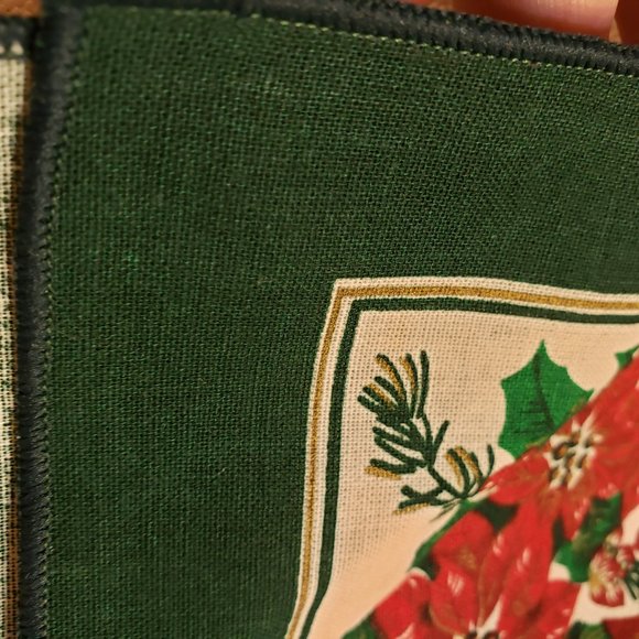 6 Christmas Poinsettia Napkins 100% Cotton Sunweave Linen Corporation - Picture 3 of 6